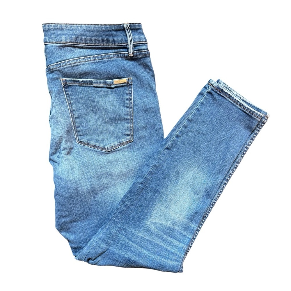 White House Black Market Women's Skinny Jeans Blue Distressed - Picture 2 of 13